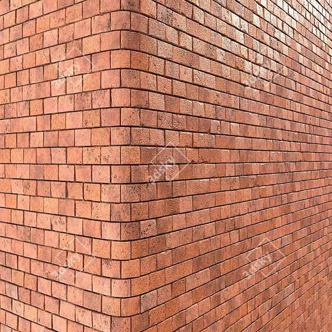 High Detail PBR Brick Material 3D model image 4
