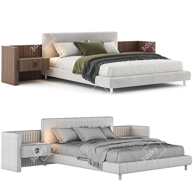 Minotti Brasilia Modern Bed Collection 3D model image 3
