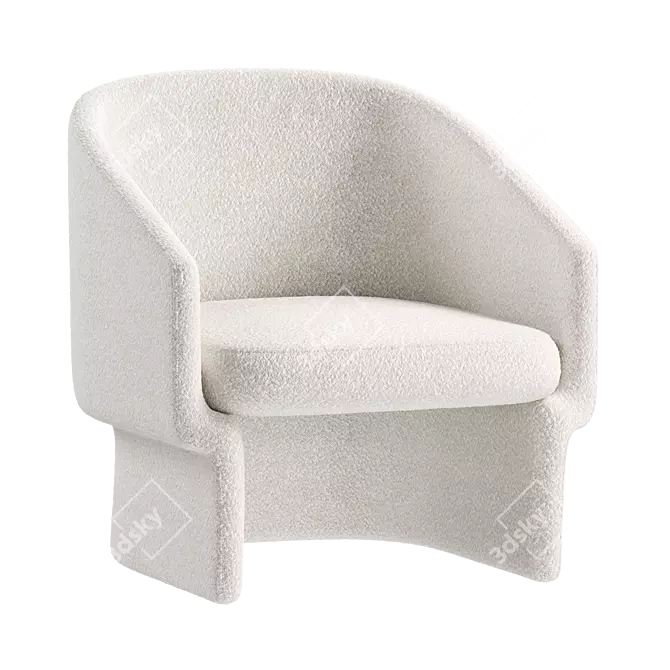 Minimalist Jaxsen Lounge Chair 3D model image 1
