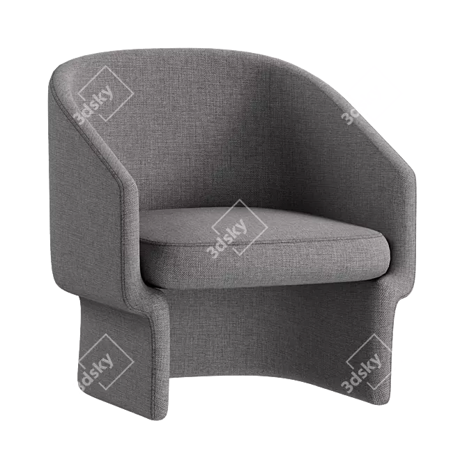 Minimalist Jaxsen Lounge Chair 3D model image 3