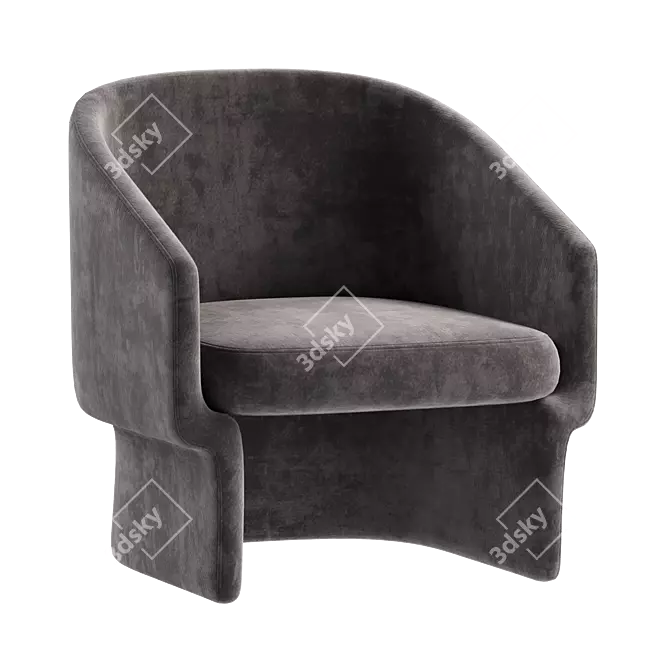 Minimalist Jaxsen Lounge Chair 3D model image 4