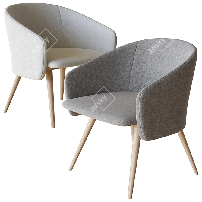 Saia Lounge Chair 3D Model 3D model image 3