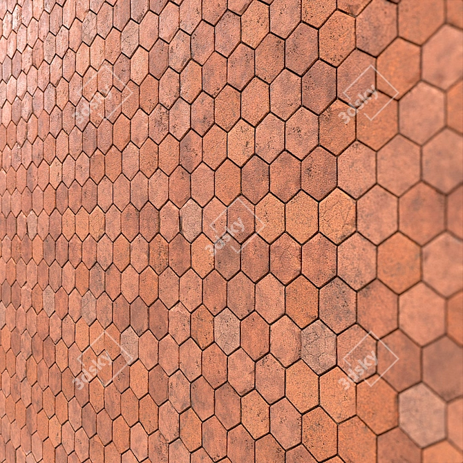High Detail Brick PBR Material 3D model image 3