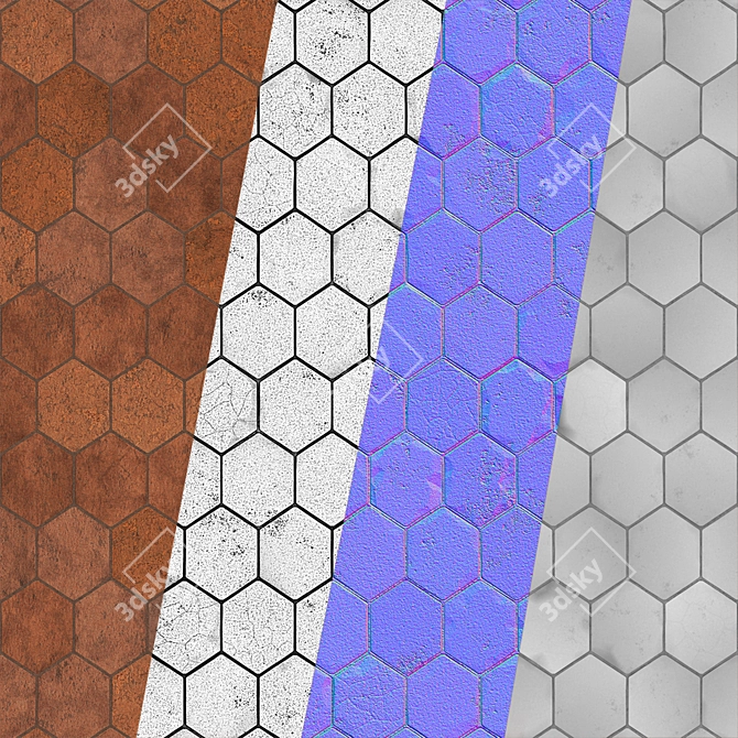 High Detail Brick PBR Material 3D model image 5