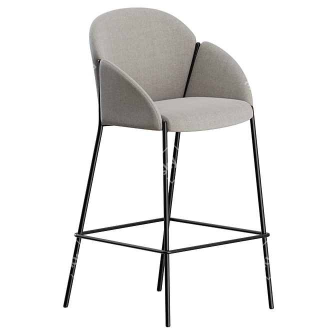 Modern Artifort Andrea Chair Stool 3D model image 1