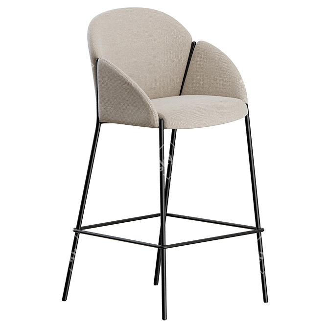 Modern Artifort Andrea Chair Stool 3D model image 2