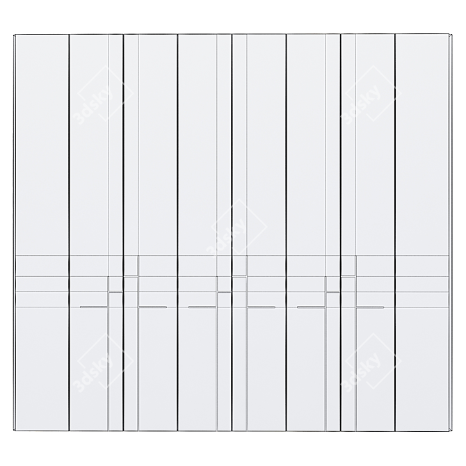 Fimes Battente Deco Wardrobe Unit 3D model image 3