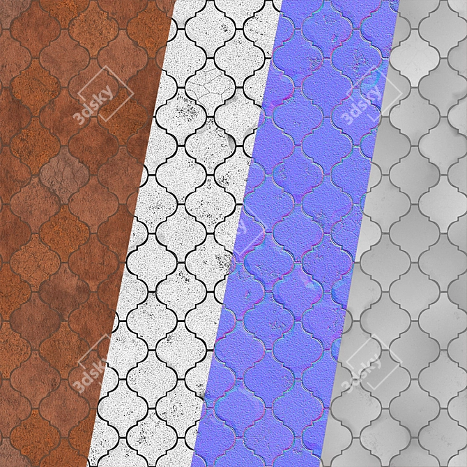 High Detail Seamless Brick Material 3D model image 5