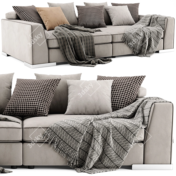 Flexform Armand 2-Seater Sofa, LUX 3D model image 1