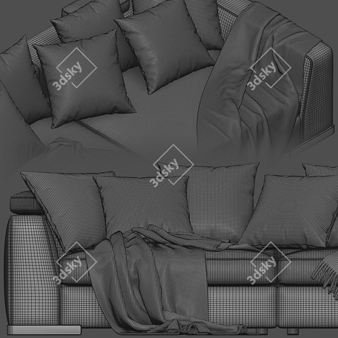 Flexform Armand 2-Seater Sofa, LUX 3D model image 5