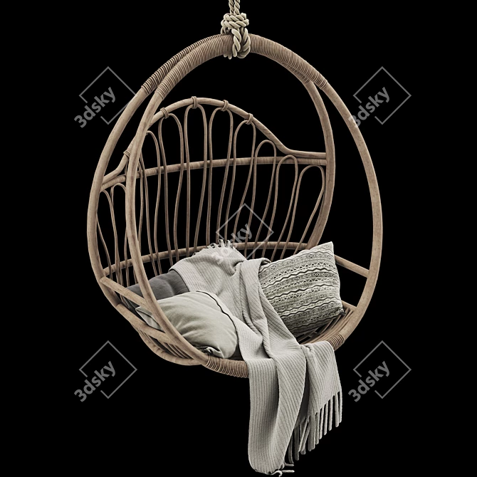 Woven Hanging Chair V-Ray Render 3D model image 1