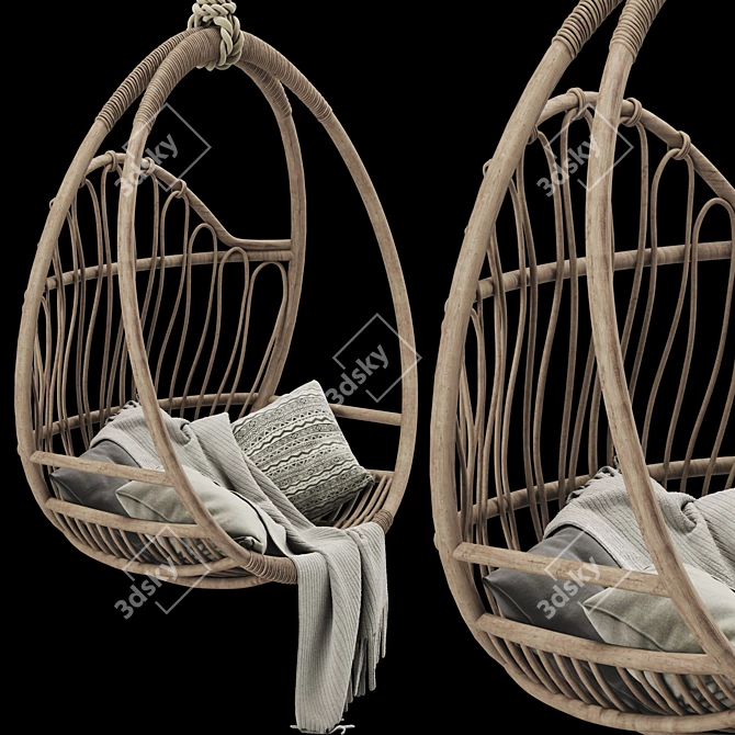 Woven Hanging Chair V-Ray Render 3D model image 3