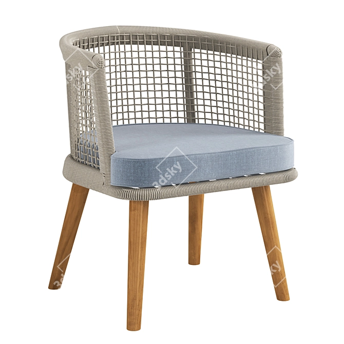 Cora Outdoor Armchair Set 3D model image 1