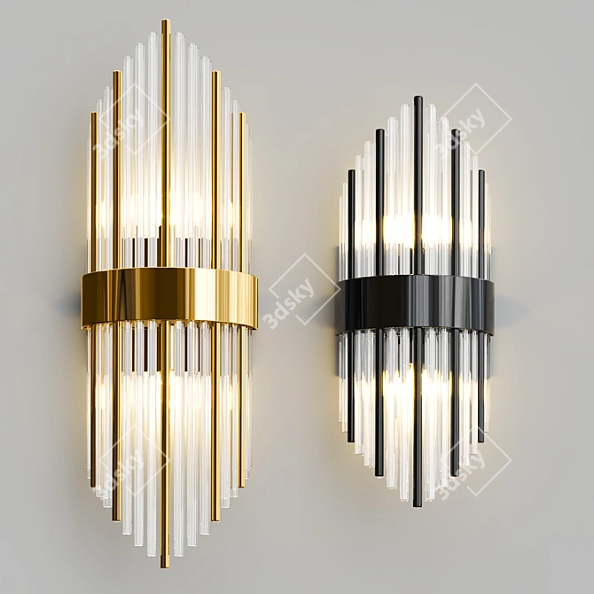 Modern Glass Sconce Lighting Collection 3D model image 4