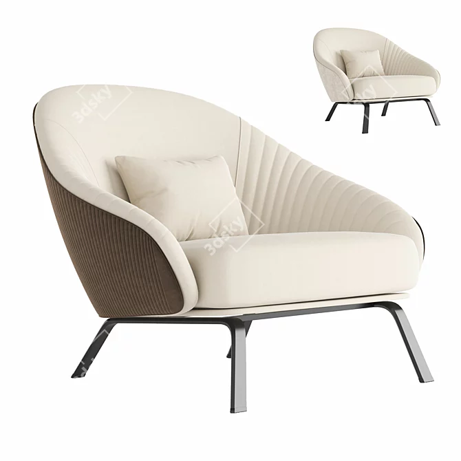 Whitney Elegant Armchair, VRay Render 3D model image 6