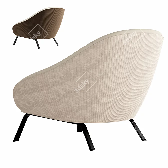 Whitney Elegant Armchair, VRay Render 3D model image 7
