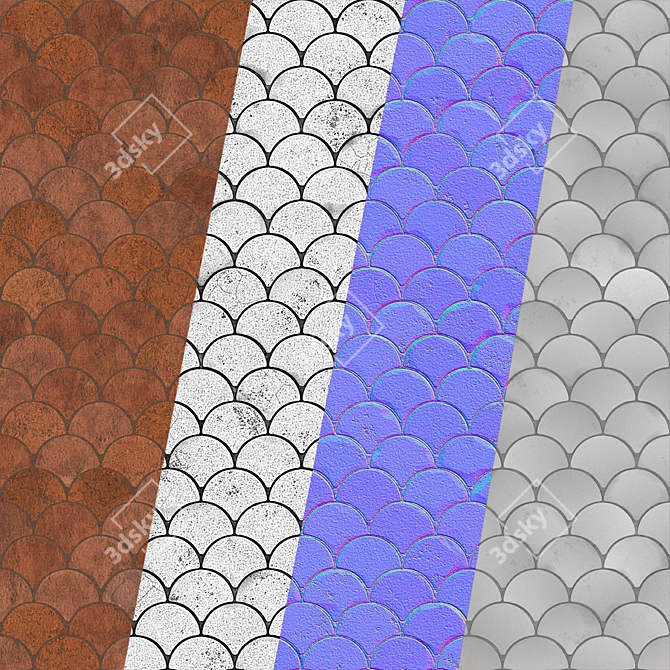 Brick Wall PBR Material Kit 3D model image 5