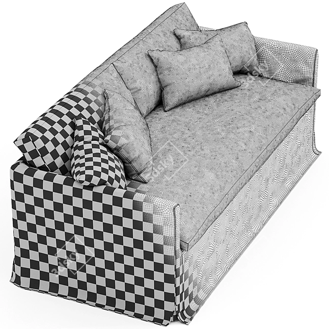 Cozy and Contemporary Gabriel Sofa 3D model image 4