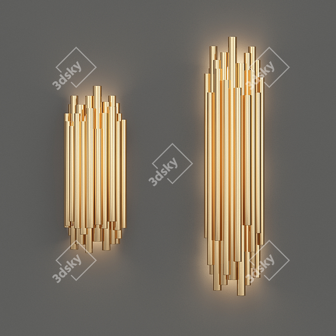 Sleek Brubeck Wall Sconces 3D model image 1