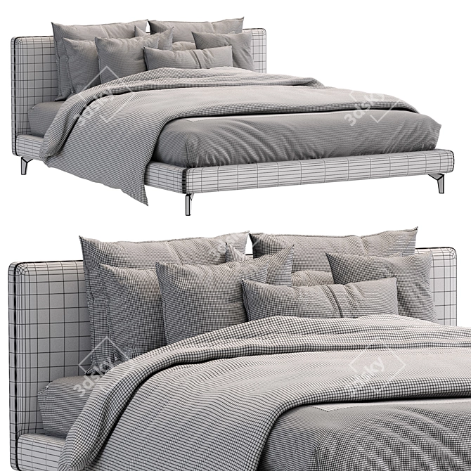Meridiani Stone Up Bed Model 3D model image 6