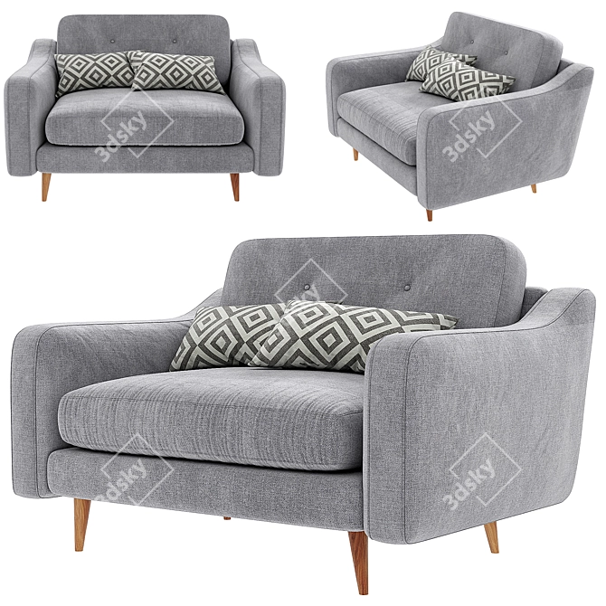 Phoebe Snuggler: Cozy Armchair Comfort 3D model image 2
