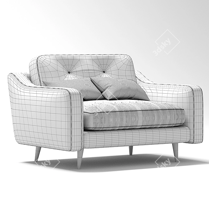 Phoebe Snuggler: Cozy Armchair Comfort 3D model image 4