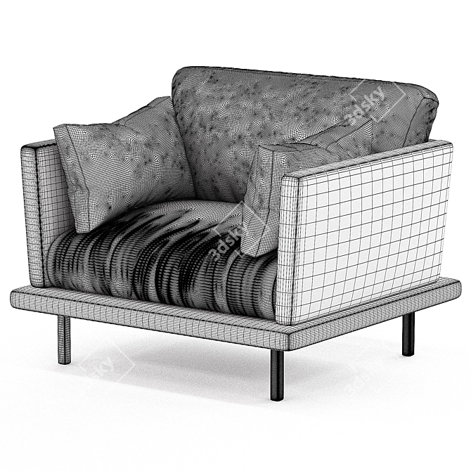 Modern Alfinosa Kreslo 2017 Chair 3D model image 3