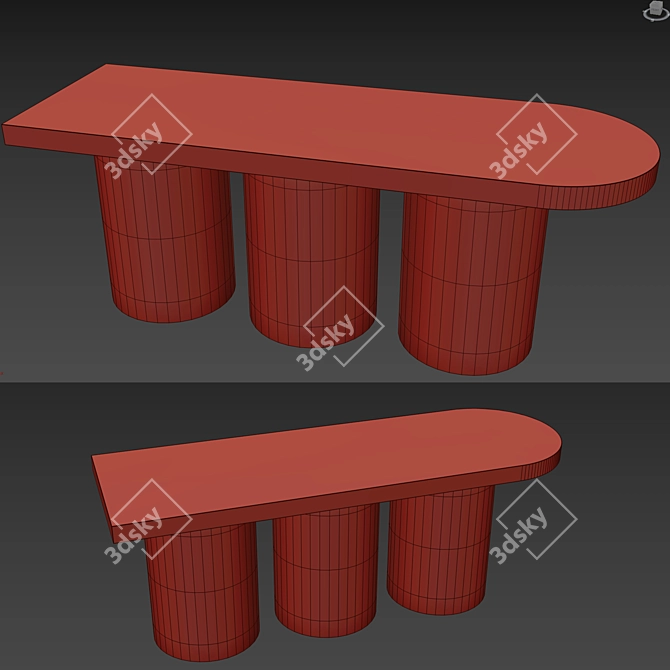 Lightweight Concrete Furniture Set 3D model image 3