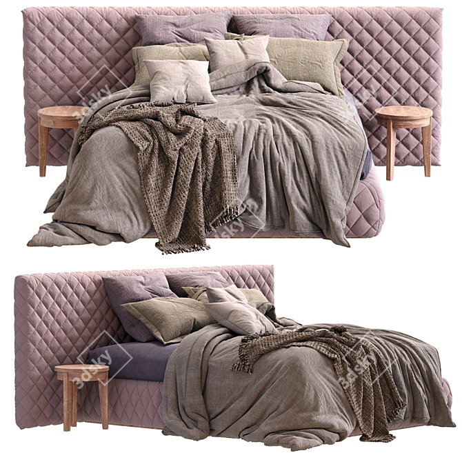 Modern Meridiani Bed Tuyo Design 3D model image 3