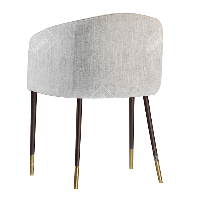  Asher Dining Armchair in Polo Club Toast 3D model image 2