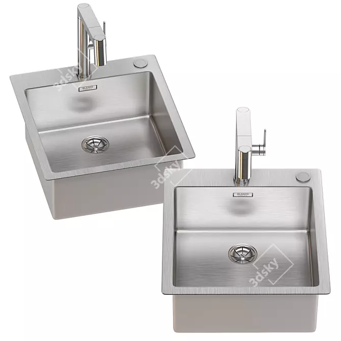 BLANCO Claron Sink Set & Faucet 3D model image 4