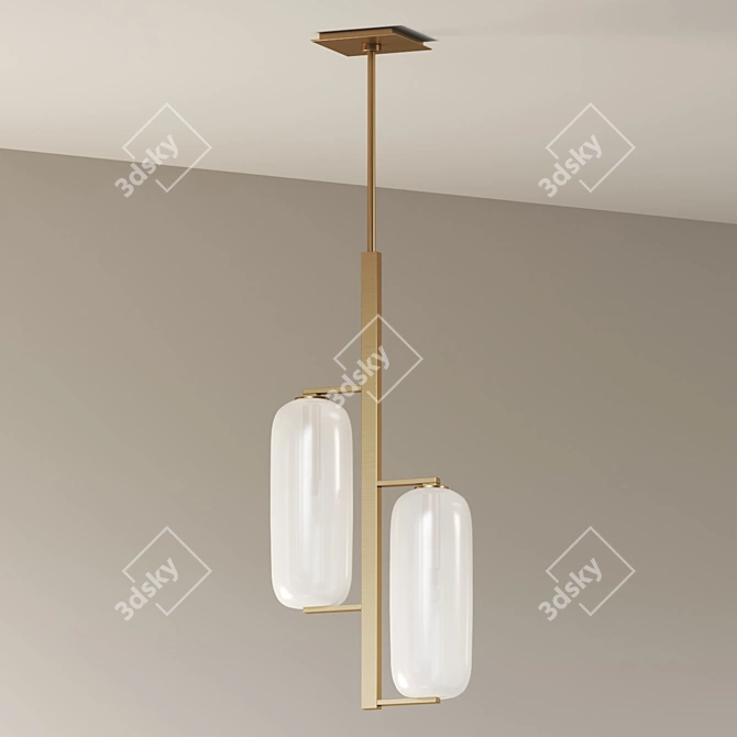 Modern Elegance: Pebble Pendant Light 3D model image 2