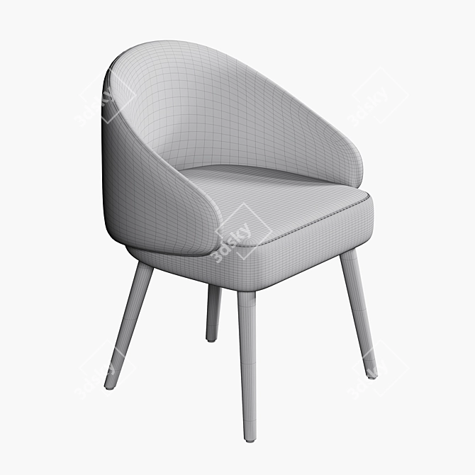 Sleek Minotti Lawson Chair 3D model image 4