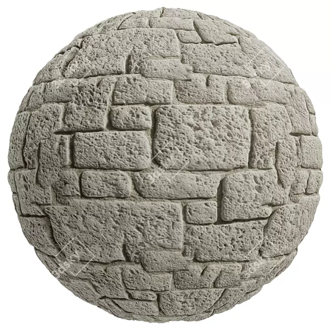 Vesuvio Stone Texture Set 3D model image 2