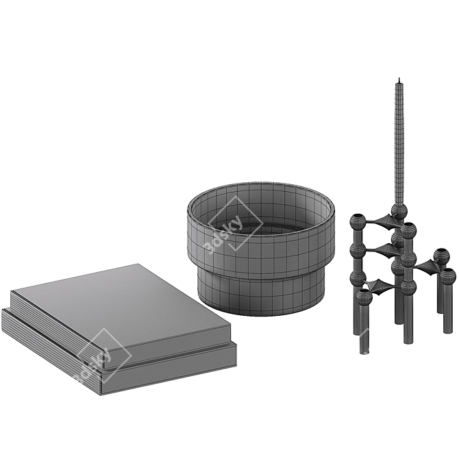 Decorative Set for Coffee Table 3D model image 5
