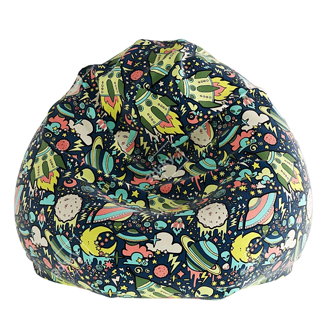 Bean Bag Chair 3 Colors 3D model image 2