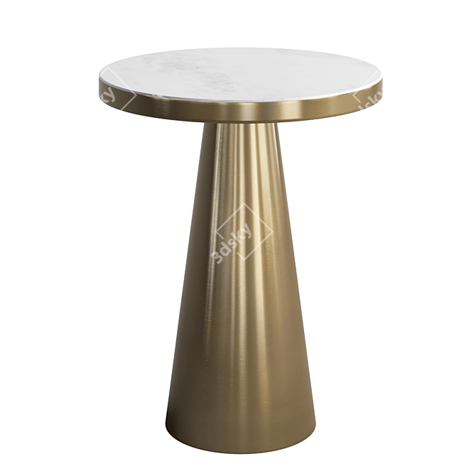 Chic Marble Noelle Side Table 3D model image 2