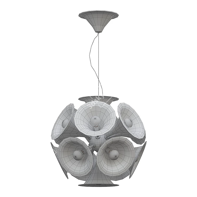 Sleek Botti Pendant Light 3D model image 2