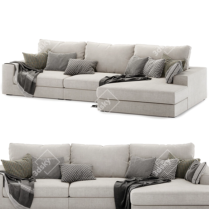 Beta Summit Right Chaise Sofa 3D model image 2