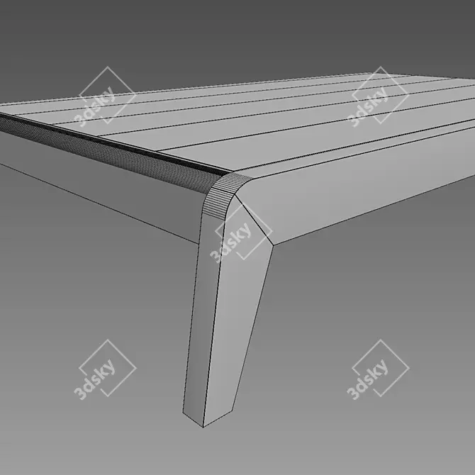 RH Avila Teak Coffee Table 3D model image 3