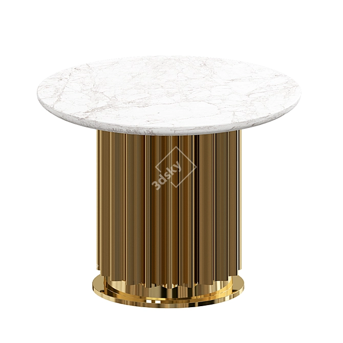 Emperador Dark Gold Marble Table 3D model image 2