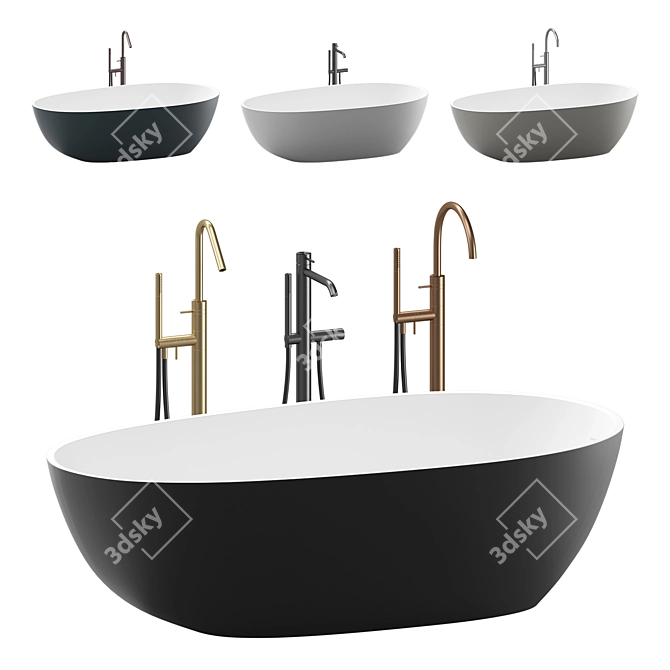 Benedini Associati Bathtub Spoon M 3D model image 1