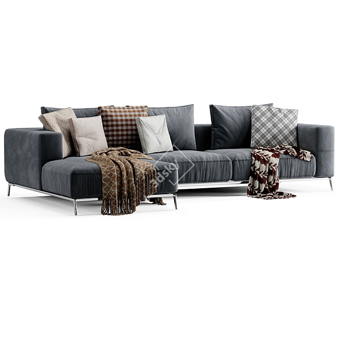 Modern Flexform Ettore Chaise Lounge 3D model image 3
