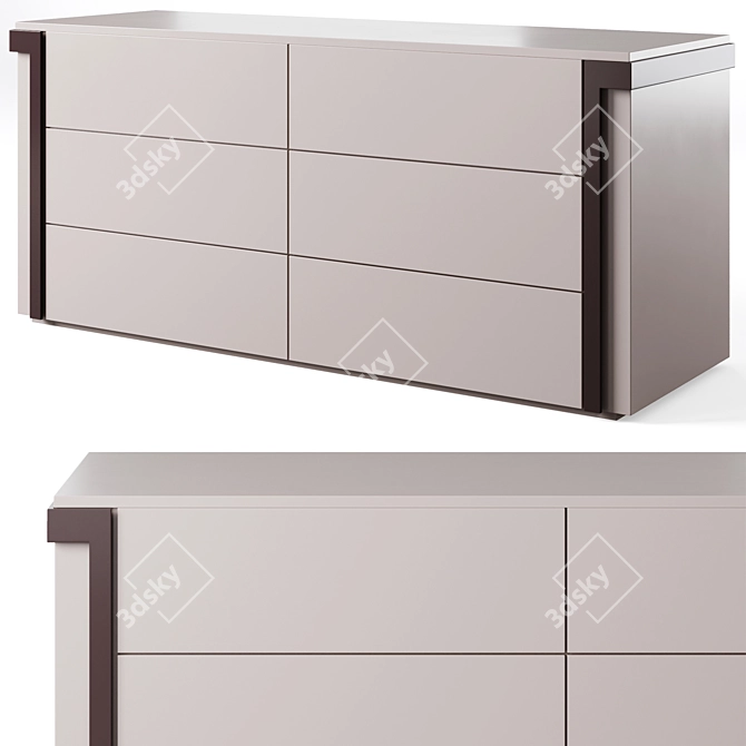 Luxury Living Avenue Chest Drawers 3D model image 1