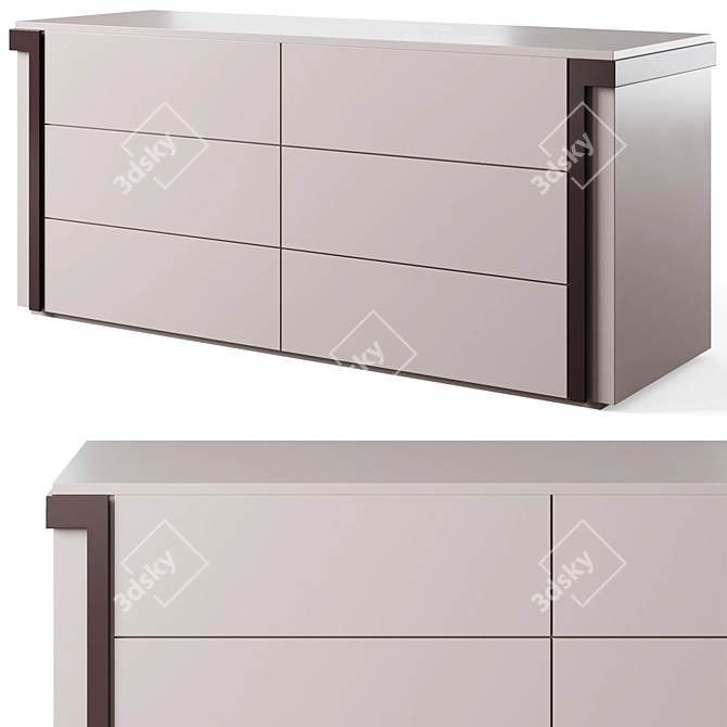 Luxury Living Avenue Chest Drawers 3D model image 6