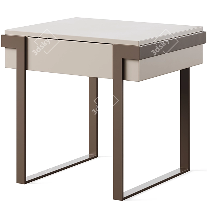 Avenue Bedside Table 1 Drawer 3D model image 1