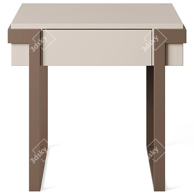 Avenue Bedside Table 1 Drawer 3D model image 2