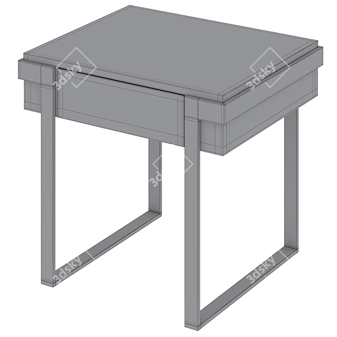 Avenue Bedside Table 1 Drawer 3D model image 5