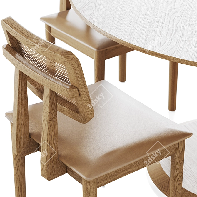 Elegant Pisa Table Set with Charles 3D model image 2