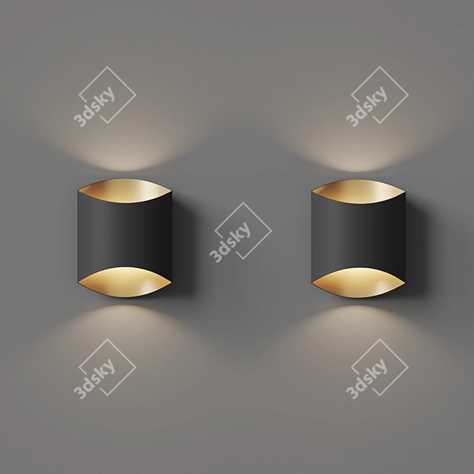 Sleek Modern LED Wall Sconce 3D model image 3